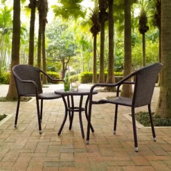 Palm Harbor 3pc Outdoor Wicker Seating Set - Brown - Crosley -Crosley Sales Store GUEST 9c2d51fe 18a2 42a0 a742 8fe8bad6aa76