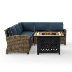 Bradenton 4pc Outdoor Wicker Sectional Set With Fire Table - Crosley 21 Bradenton 4pc Outdoor Wicker Sectional Set With Fire Table - Crosley -Crosley Sales Store GUEST 9cccba4e 2c22 4ed3 bbb3 525074781866
