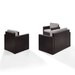 Palm Harbor 3pc All-Weather Wicker Patio Seating Set - Gray - Crosley 7 Palm Harbor 3pc All-Weather Wicker Patio Seating Set - Gray - Crosley -Crosley Sales Store GUEST 9cfad83f 7d7f 4604 ba36 48609b47d6f8