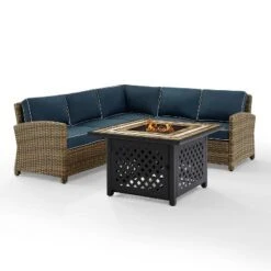 Bradenton 4pc Outdoor Wicker Sectional Set With Fire Table - Crosley 17 Bradenton 4pc Outdoor Wicker Sectional Set With Fire Table - Crosley -Crosley Sales Store GUEST 9d80a0e6 7c42 46ed a7c3 045a8ac73d90