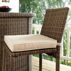 Bradenton 3pc Outdoor Wicker Bar Set - Sand - Crosley -Crosley Sales Store GUEST 9e7d6972 34d0 4e68 93ad cdddebed598b