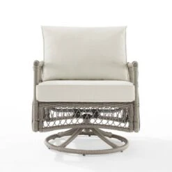 Thatcher Outdoor Steel Swivel Rocking Chair Creme/Driftwood - Crosley 13 Thatcher Outdoor Steel Swivel Rocking Chair Creme/Driftwood - Crosley -Crosley Sales Store GUEST 9fd0f9ee da75 4d55 be0e 1768969bcf6c