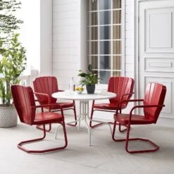 Ridgeland 5pc Outdoor Dining Set - Red - Crosley 13 Ridgeland 5pc Outdoor Dining Set - Red - Crosley -Crosley Sales Store GUEST a05e0425 9c3a 4dcf a1ab 11cf276606e3