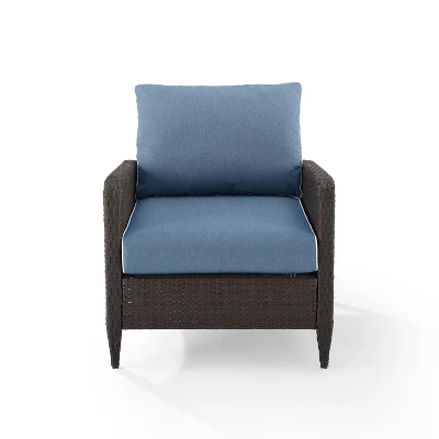Kiawah Outdoor Wicker Arm Chair - Crosley 1 Kiawah Outdoor Wicker Arm Chair - Crosley