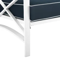 Kaplan Loveseat White/Navy - Crosley -Crosley Sales Store GUEST a2446848 6b1c 437a bbe9 497a43294efc