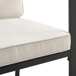 Kaplan 7pc Outdoor Dining Set With 6 Arm Chairs & Dining Table Oatmeal/Oil Rubbed Bronze - Crosley -Crosley Sales Store GUEST a27080ba 94ad 48d8 ba50 383ce6f9453c