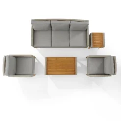 Capella 5pc Outdoor Wicker Sofa Set - Gray - Crosley 25 Capella 5pc Outdoor Wicker Sofa Set - Gray - Crosley -Crosley Sales Store GUEST a2e79f04 714b 422d 985e 2415442620f6