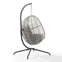 Lorelei Indoor/Outdoor Wicker Hanging Egg Chair - Gray/Light Gray - Crosley 17 Lorelei Indoor/Outdoor Wicker Hanging Egg Chair - Gray/Light Gray - Crosley -Crosley Sales Store GUEST a40f584c 4a0c 4765 974c bad2d55047df