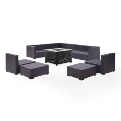 8pc Biscayne Outdoor Steel Conversation Set With Fire Table - Crosley -Crosley Sales Store GUEST a4f51427 5a24 4a65 8703 b90dbd2c6ace