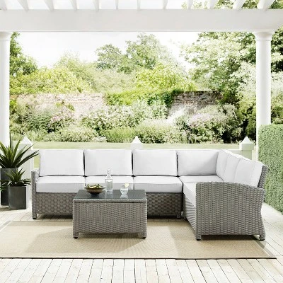 Bradenton 5pc Outdoor Wicker Sectional Set - Crosley 2 Bradenton 5pc Outdoor Wicker Sectional Set - Crosley - Image 2