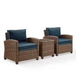 Bradenton 3pc Outdoor Wicker Seating Set With Two Chairs & Table Navy - Crosley 11 Bradenton 3pc Outdoor Wicker Seating Set With Two Chairs & Table Navy - Crosley -Crosley Sales Store GUEST a7c38124 cdb8 4d80 8864 f7f0c5ff4235