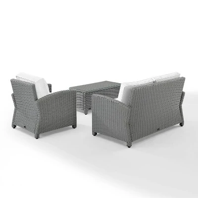 Bradenton 3pc Outdoor Conversation Set With Loveseat & Armchair With Coffee Table - Crosley 6 Bradenton 3pc Outdoor Conversation Set With Loveseat & Armchair With Coffee Table - Crosley - Image 6