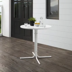 Crosley Sales Store 25 Griffith Outdoor Round Bistro Table - White - Crosley