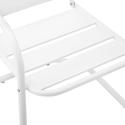 Brighton 2pc Metal Chair - White - Crosley 7 Brighton 2pc Metal Chair - White - Crosley - Image 7