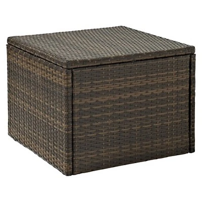 Crosley Outdoor Wicker Coffee Sectional Table - Brown 1 Crosley Outdoor Wicker Coffee Sectional Table - Brown