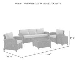 Bradenton 5pc Outdoor Wicker Sofa Set - Crosley -Crosley Sales Store GUEST b2941bbc 92e8 43b6 9403 f4471e6eb3e5