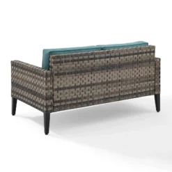 Prescott Outdoor Wicker Loveseat - Blue/Brown- Crosley 15 Prescott Outdoor Wicker Loveseat - Blue/Brown- Crosley -Crosley Sales Store GUEST b6292e28 1a76 488d 8cb4 112173952184