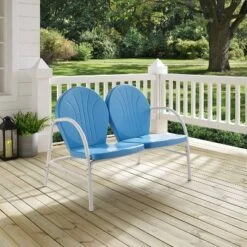 Griffith Outdoor Loveseat - Sky Blue - Crosley -Crosley Sales Store GUEST b6f741a6 ceda 424b 8ade 7d649bc0b51b
