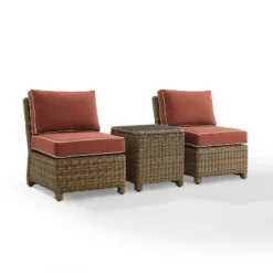 Bradenton 3pc Wicker Armless Chairs With Side Table - Crosley 35 Bradenton 3pc Wicker Armless Chairs With Side Table - Crosley -Crosley Sales Store GUEST baaf2de5 705b 4ab0 b80d 1ec48c7807dc