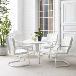 Ridgeland 5pc Outdoor Dining Set - White - Crosley -Crosley Sales Store GUEST bcffc5e9 b68d 49b6 a175 ae43465796c9