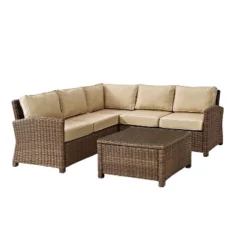 Crosley 4pc Bradenton Steel Outdoor Patio Sectional Sofa Furniture Set -Crosley Sales Store GUEST bda95e2b 3c2b 4de1 ab21 b545535fb88d