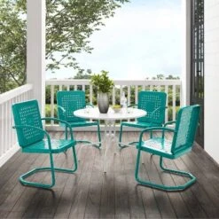 Bates 5pc Outdoor Dining Set - Turquoise - Crosley -Crosley Sales Store GUEST be3c5103 8527 4f2c 8f64 37b9b57f6764
