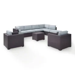 Biscayne 7pc Outdoor Wicker Sectional Set - Mist - Crosley 10 Biscayne 7pc Outdoor Wicker Sectional Set - Mist - Crosley -Crosley Sales Store GUEST beaddde4 3847 489e 9859 9844549340ac