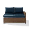 Bradenton Steel Outdoor Sectional Navy/Weathered Brown - Crosley