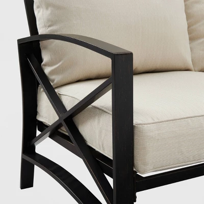 Kaplan Outdoor Metal Sofa Oil Rubbed Bronze With Cushions - Crosley 10 Kaplan Outdoor Metal Sofa Oil Rubbed Bronze With Cushions - Crosley - Image 10