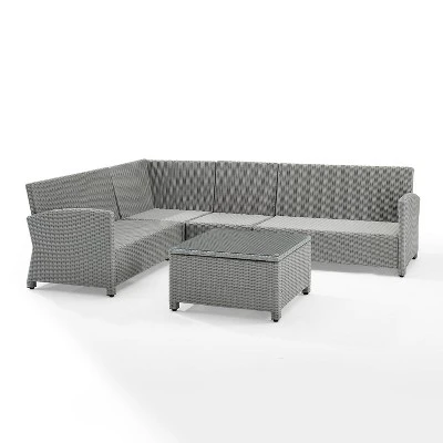 Bradenton 5pc Outdoor Wicker Sectional Set - Crosley 8 Bradenton 5pc Outdoor Wicker Sectional Set - Crosley - Image 8