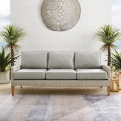 Capella Outdoor Wicker Sofa - Gray/Acorn - Crosley 15 Capella Outdoor Wicker Sofa - Gray/Acorn - Crosley -Crosley Sales Store GUEST c394e91d bd76 44e3 8dcc ad533667a0b3
