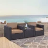 Biscayne 3pc Outdoor Wicker Seating Set - Mocha - Crosley