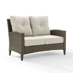 Rockport Outdoor Wicker High Back Loveseat - Crosley