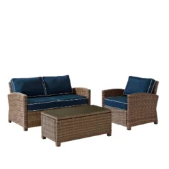 Bradenton 3pc Outdoor Conversation Set With Loveseat & Armchair With Coffee Table - Crosley 19 Bradenton 3pc Outdoor Conversation Set With Loveseat & Armchair With Coffee Table - Crosley -Crosley Sales Store GUEST c5d7cc95 06f5 4dcc 914a 5796649fd182