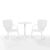 Ridgeland 3pc Outdoor Bistro Set With Table & 2 Chairs - White - Crosley