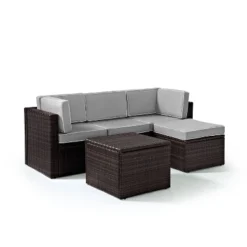 Palm Harbor 5pc All-Weather Wicker Patio Seating Set - Crosley