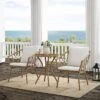 Juniper 3pc Indoor/Outdoor Wicker Bistro Set - Cream/Natural - Crosley