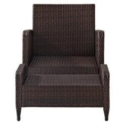 Kiawah 2pc Wicker Patio Chair With Ottoman Seating Set - Crosley -Crosley Sales Store GUEST cc651530 f289 429d 82e1 94b4b9f84d95