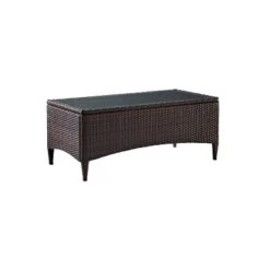 Kiawah Outdoor Wicker Coffee Table - Brown - Crosley -Crosley Sales Store GUEST ccc47d1e 277f 4087 b589 8ebc9b21cb21