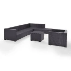 Biscayne 6pc Outdoor Wicker Sectional Set - Mist - Crosley -Crosley Sales Store GUEST ccf782ea 1727 4a5a a875 4554b588905d