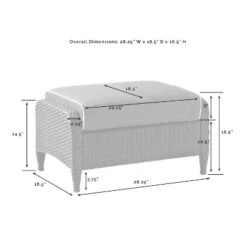 Kiawah 2pc Wicker Patio Chair With Ottoman Seating Set - Crosley -Crosley Sales Store GUEST ce76298a e6d0 4999 b1ac b17f4f67bf91