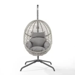 Lorelei Indoor/Outdoor Wicker Hanging Egg Chair - Gray/Light Gray - Crosley 16 Lorelei Indoor/Outdoor Wicker Hanging Egg Chair - Gray/Light Gray - Crosley -Crosley Sales Store GUEST cedb7966 cf2d 4431 bcd6 1492fd4af3fb