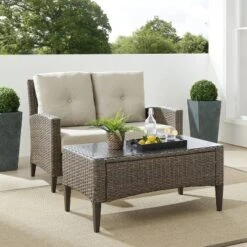 Rockport 2pc Outdoor Wicker Loveseat Seating Set - Crosley 22 Rockport 2pc Outdoor Wicker Loveseat Seating Set - Crosley -Crosley Sales Store GUEST d1ab24b2 c249 47f3 949c 195a873cf7bc