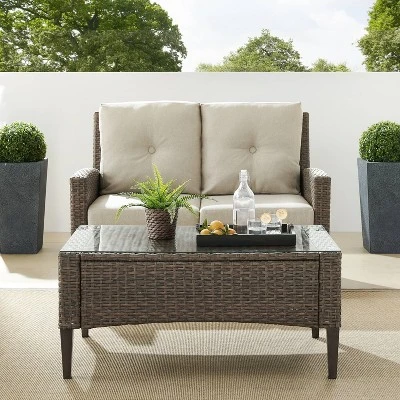 Rockport 2pc Outdoor Wicker Loveseat Seating Set - Crosley 11 Rockport 2pc Outdoor Wicker Loveseat Seating Set - Crosley - Image 11