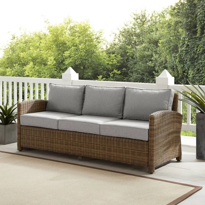 Bradenton Outdoor Wicker Sofa - Crosley 1 Bradenton Outdoor Wicker Sofa - Crosley