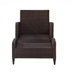 Kiawah 2pc Wicker Patio Chair With Ottoman Seating Set - Crosley -Crosley Sales Store GUEST d392a551 1a51 4332 b403 703a3d28cd33