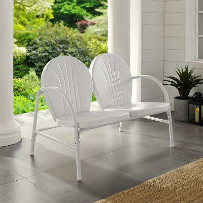 Griffith Outdoor Loveseat - White - Crosley 1 Griffith Outdoor Loveseat - White - Crosley