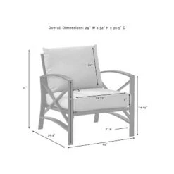 Crosley Kaplan Steel Outdoor Patio Chairs -Crosley Sales Store GUEST d603272a 1a67 4b25 bc1c cf2607ea2947