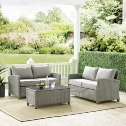 Bradenton 3pc Outdoor Wicker Seating Set - Crosley 14 Bradenton 3pc Outdoor Wicker Seating Set - Crosley -Crosley Sales Store GUEST d9d4e00d c93f 4607 9520 0f3a85a1dc83