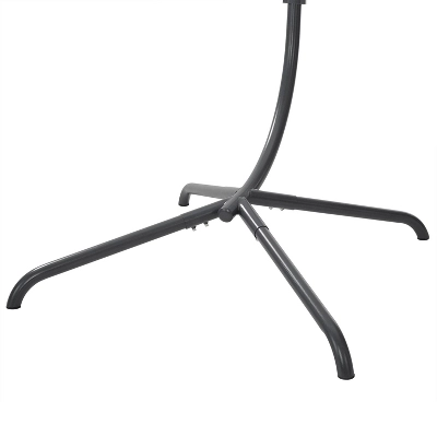 Lorelei Indoor/Outdoor Wicker Hanging Egg Chair - Gray/Light Gray - Crosley 12 Lorelei Indoor/Outdoor Wicker Hanging Egg Chair - Gray/Light Gray - Crosley - Image 12